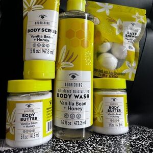 Vanilla Bean and Honey 5pc Body Care Set
